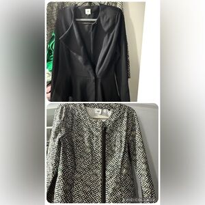 CAbi Black and White Women's Blazer